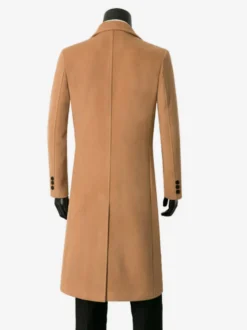 Vestes Pour Hommes Manteaux Long Col Rabattu Chic Cintré