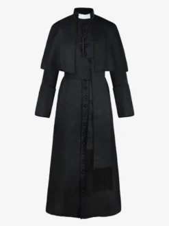 Veste Vintage Rétro Manches Longues Médiéval Soirée Bouton Manteau Gothique Bourgogne