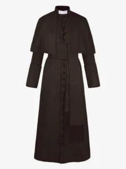 Veste Vintage Rétro Manches Longues Médiéval Soirée Bouton Manteau Gothique Bourgogne