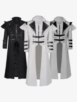 Veste Vintage Rétro Manches Longues Médiéval Soirée Manteau Gothique