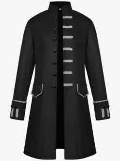 Vintage Médiévale Hommes Col Montant Veste Déguisements Halloween Costume Uniforme