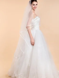 Voile de maigre de valse 1 couche en tulle de 3 mètre long