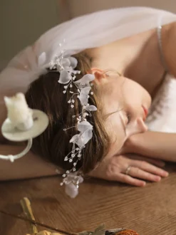 Voile de mariage fleur en tulle