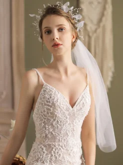 Voile de mariage fleur en tulle