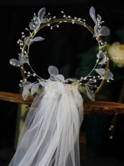 Voile de mariage fleur en tulle