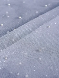 Voile de mariage à un niveau paillettes filet bordure perlée voiles de mariée classiques