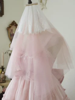 Voile Mignonne Lolita Accessoires Blanc Dentelle Coiffure