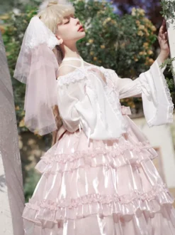 Voile Mignonne Lolita Accessoires Blanc Dentelle Coiffure