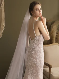 Voiles de mariage cascade Voile de mariée en tulle à un étage
