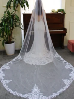 Voiles de mariage Voile de mariée cascade en tulle à un niveau