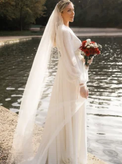 Voiles de mariage Voiles de mariée classiques en tulle à un niveau