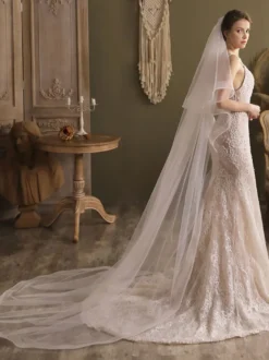Voiles de mariée cascade Voiles de mariée en tulle à deux niveaux