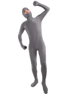 Vêtement de zentai gris foncé unicolore en lycra spandex Déguisements Halloween