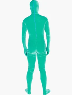 Vêtement de zentai vert en velours Déguisements Halloween
