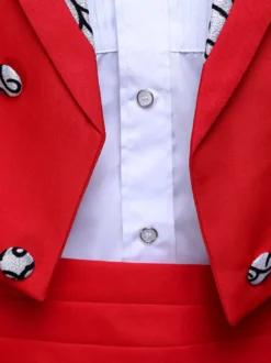 Vêtements de smoking à manches longues Palace pour hommes Costumes de performance rétro Bourgogne