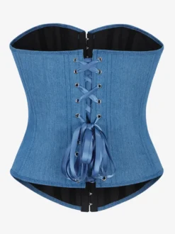 Vêtements vintage Corset vintage Vêtements vintage pour femmes Corset bleu ciel clair Chic pour femmes adultes