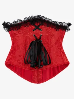 Vêtements vintage Corset vintage Vêtements vintage pour femmes Corset en dentelle rouge Chic pour femmes adultes