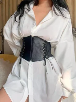 Vêtements vintage Corset vintage Vêtements vintage pour femmes Corset noir à lacets Chic pour femmes adultes