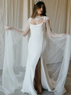 Wrap de mariage Ivoire Jewel Neck Capes Tulle Dentelle Bridal Cover Up