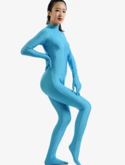 Zentaï en lycra spandex bleu ciel clair Déguisements Halloween