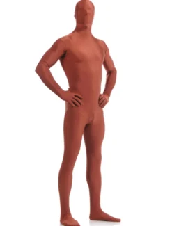 Zentaï en lycra spandex brun acajou Déguisements Halloween