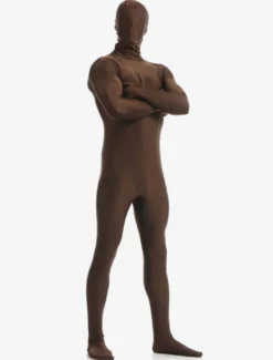Zentaï en lycra spandex marron foncé Déguisements Halloween