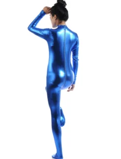 Zentaï métallique brillant bleu roi Déguisements Halloween