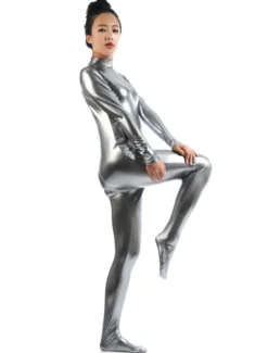 Zentaï métallique brillant gris Déguisements Halloween