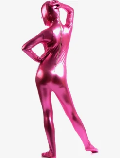 Zentaï métallique brillant rose Déguisements Halloween