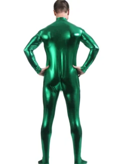Zentaï métallique brillant vert foncé Déguisements Halloween