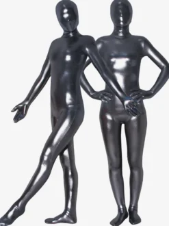 Zentaï unicolore métallisé brillant argent Déguisements Halloween
