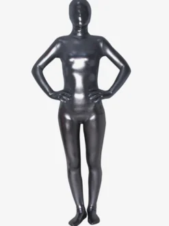 Zentaï unicolore métallisé brillant argent Déguisements Halloween